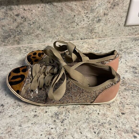 Kurt Geiger leopard sparkle sneakers - Picture 3 of 10